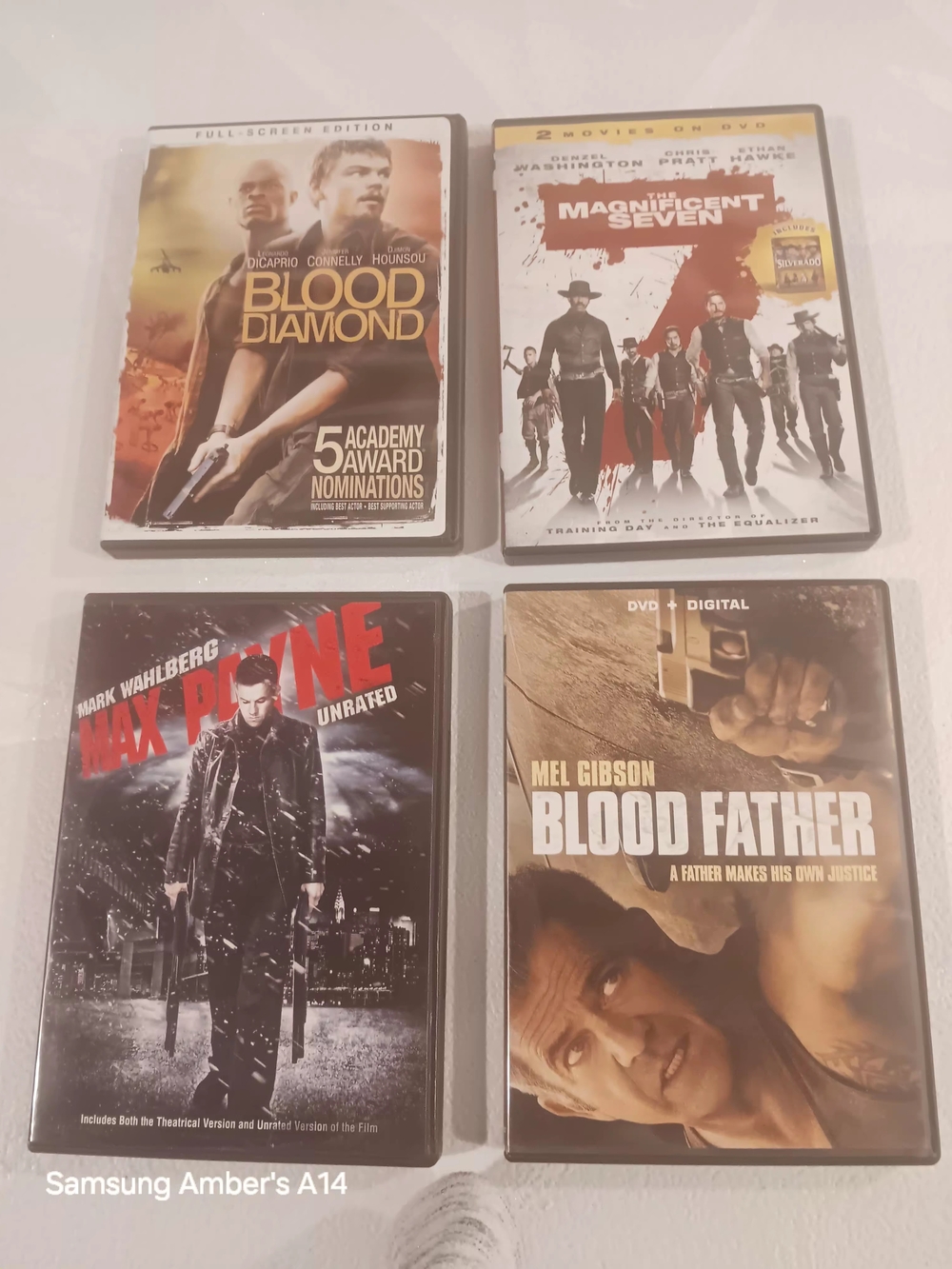Assorted DVD Movie Back Covers - Black and Red Accents